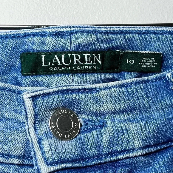 Lauren Ralph Lauren Womens Embroidered Straight Crop Jeans - Picture 6 of 10